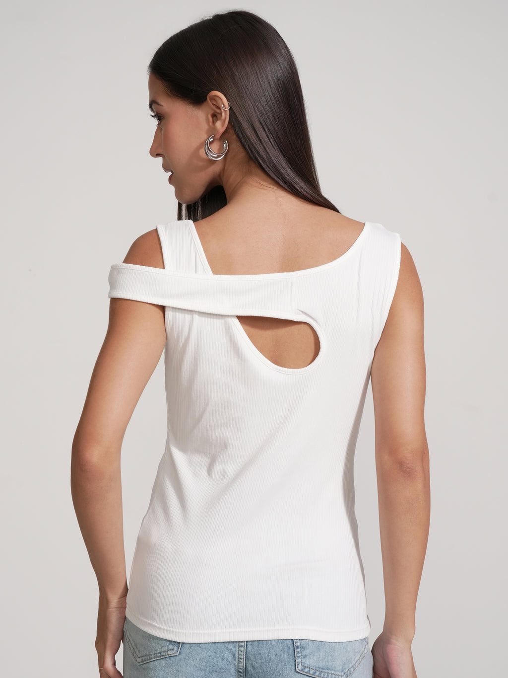 Tokyo Talkies Women White Solid Regular Top - White - Image 3