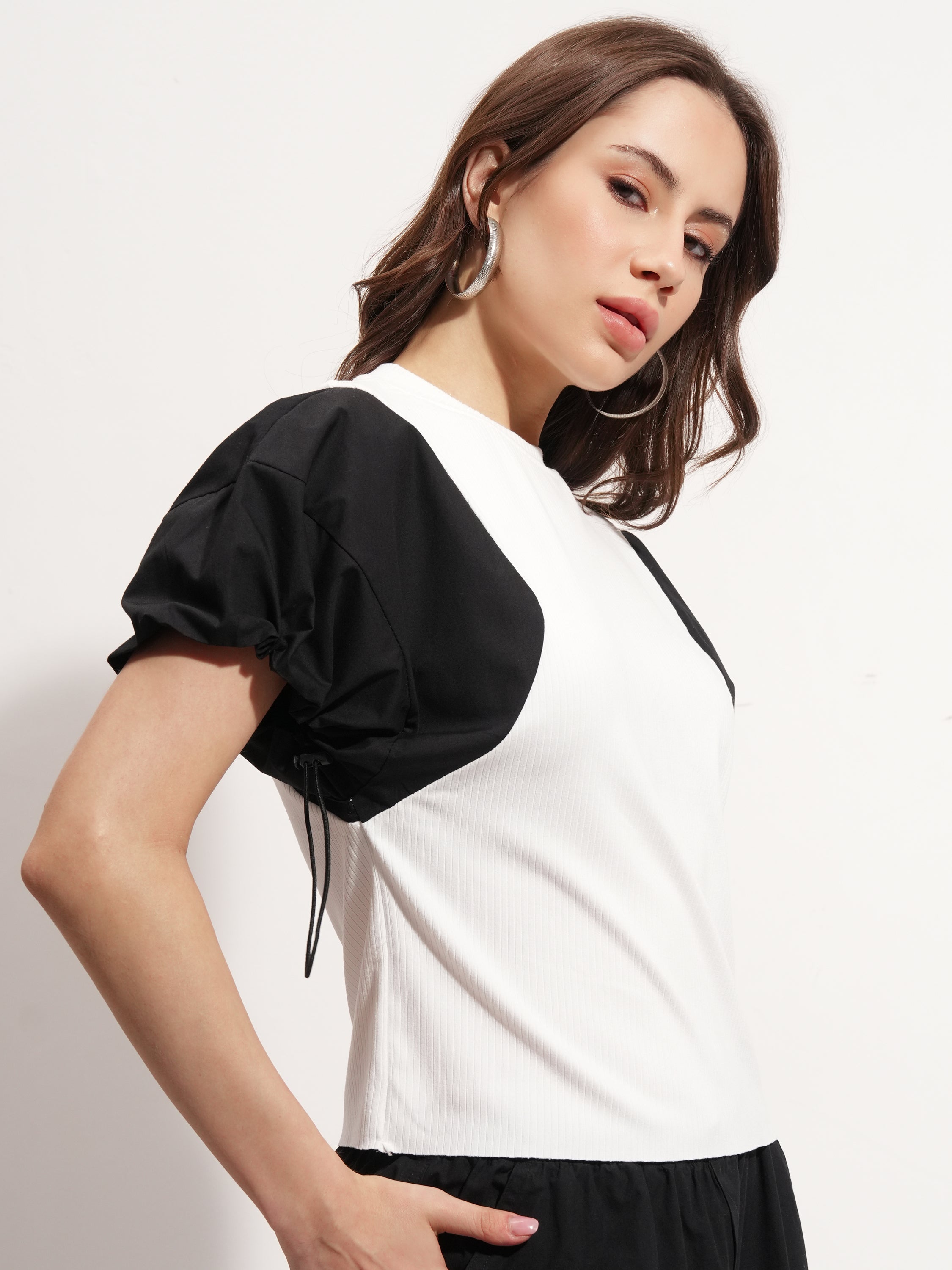 Tokyo Talkies Women White Solid Regular Top - White - Image 6