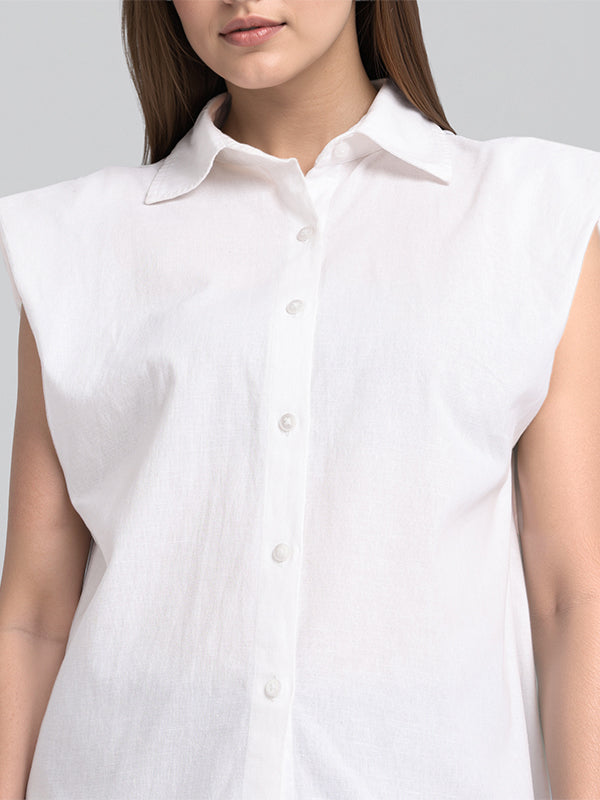 Chic By Tokyo Talkies Women White Solid Regular Top - White - Image 5