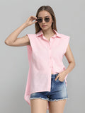 Chic By Tokyo Talkies Women Pink Solid Regular Top - Pink - Image 1