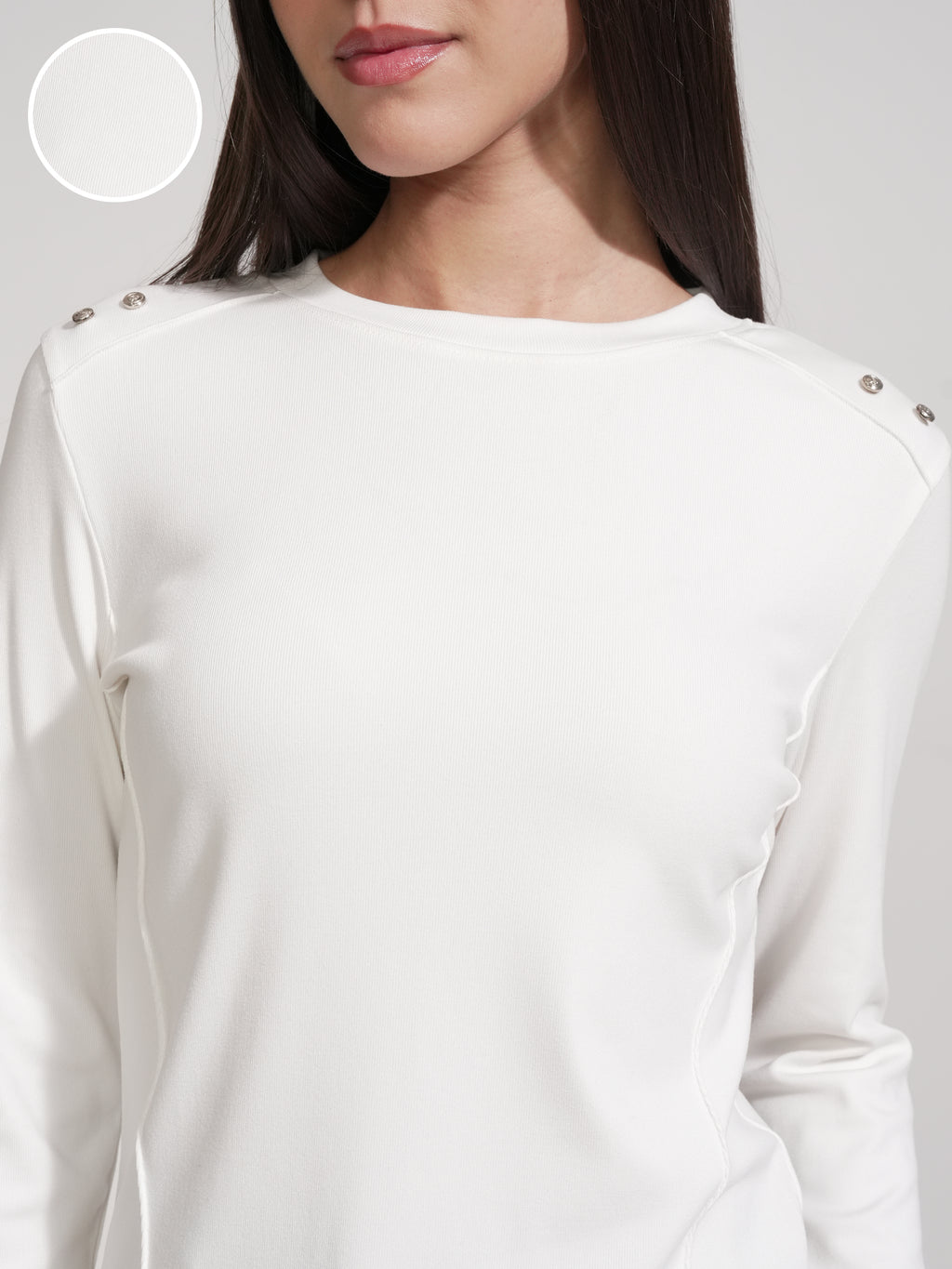 Tokyo Talkies Women White Solid Regular Top - White - Image 5