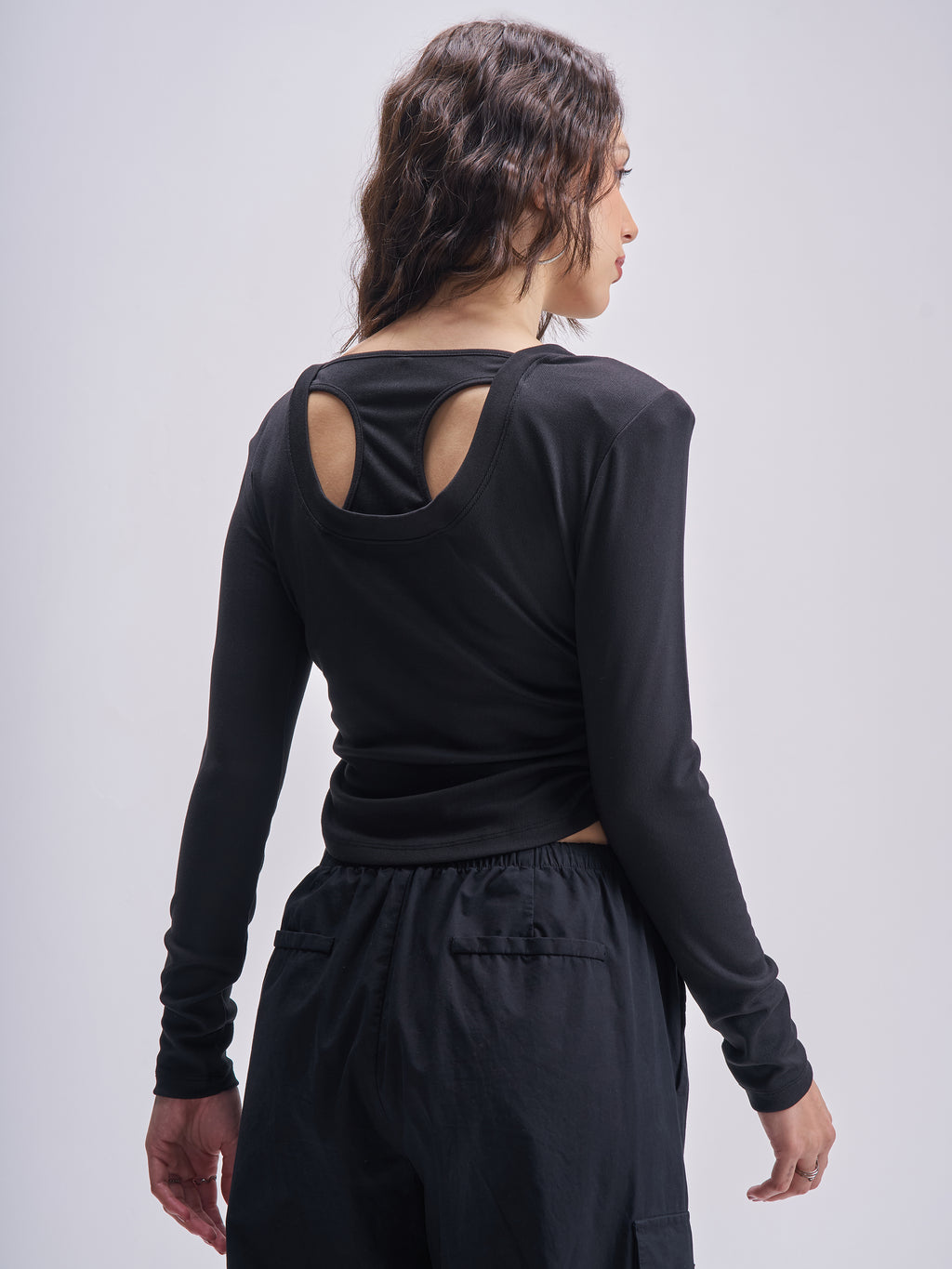 Tokyo Talkies Women Black Embellished Regular Top - Black - Image 3