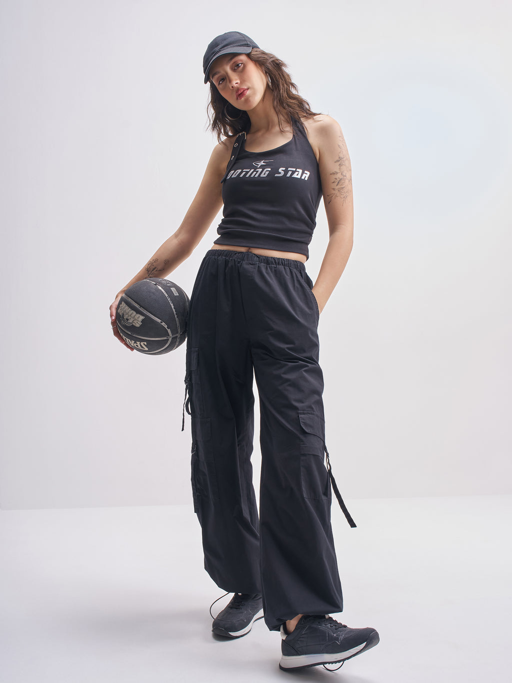 Tokyo Talkies Women Black Printed Regular Top - Black - Image 2
