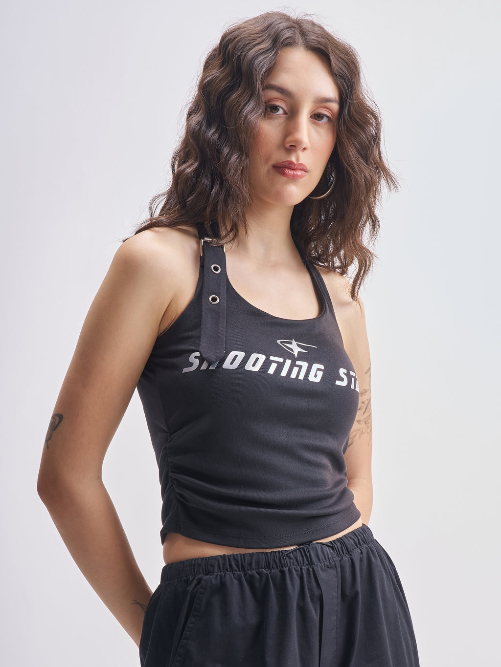Tokyo Talkies Women Black Printed Regular Top - Black - Image 6