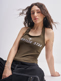 Tokyo Talkies Women Brown Printed Fitted Top - Brown - Image 1
