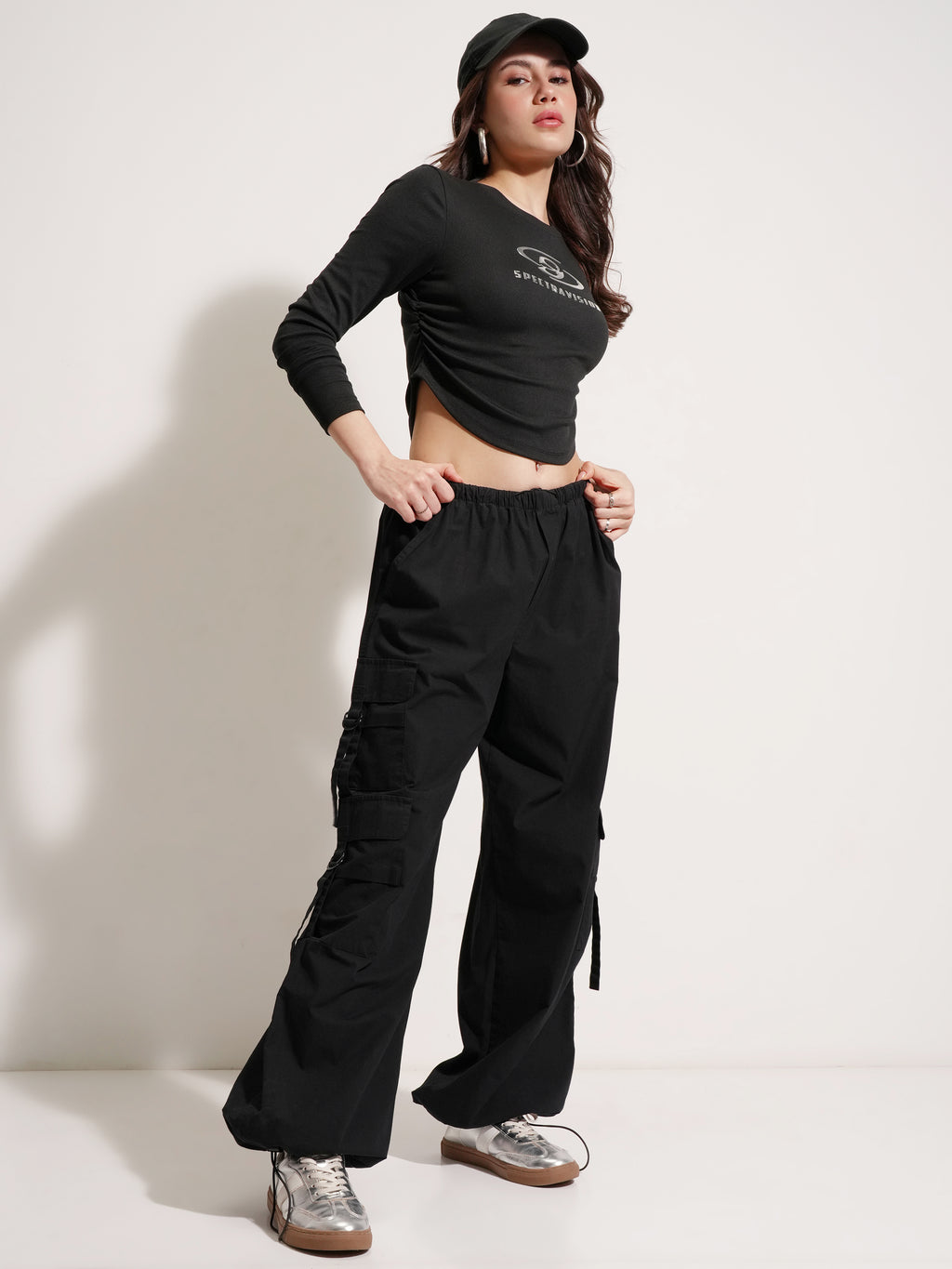 Tokyo Talkies Women Black Printed Regular Top - Black - Image 2