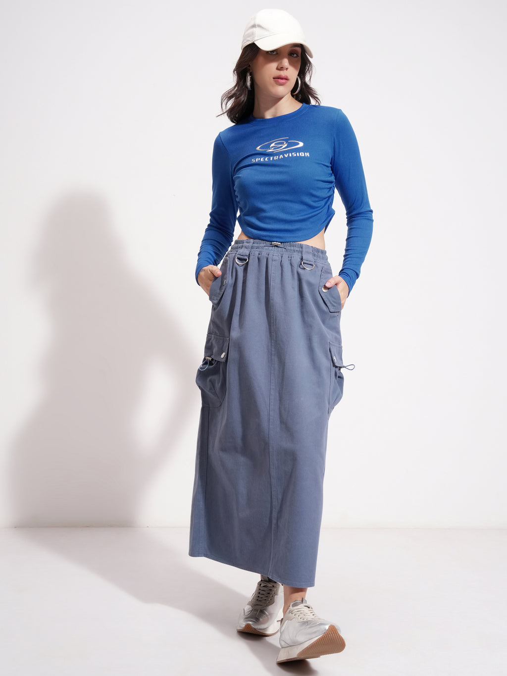 Tokyo Talkies Women Blue Printed Regular Top - Blue - Image 2
