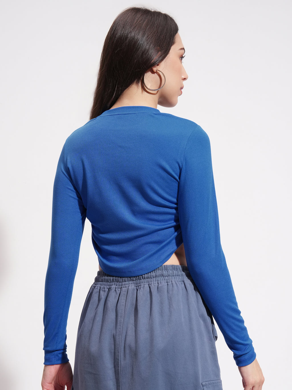 Tokyo Talkies Women Blue Printed Regular Top - Blue - Image 3