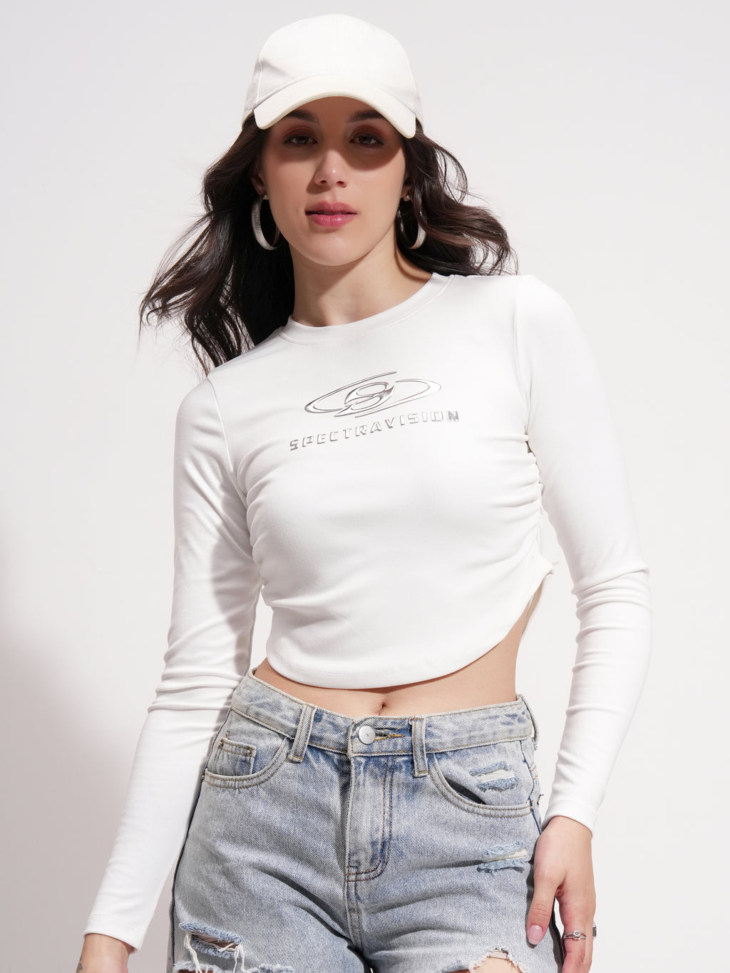 Tokyo Talkies Women White Printed Regular Top - White - Image 1
