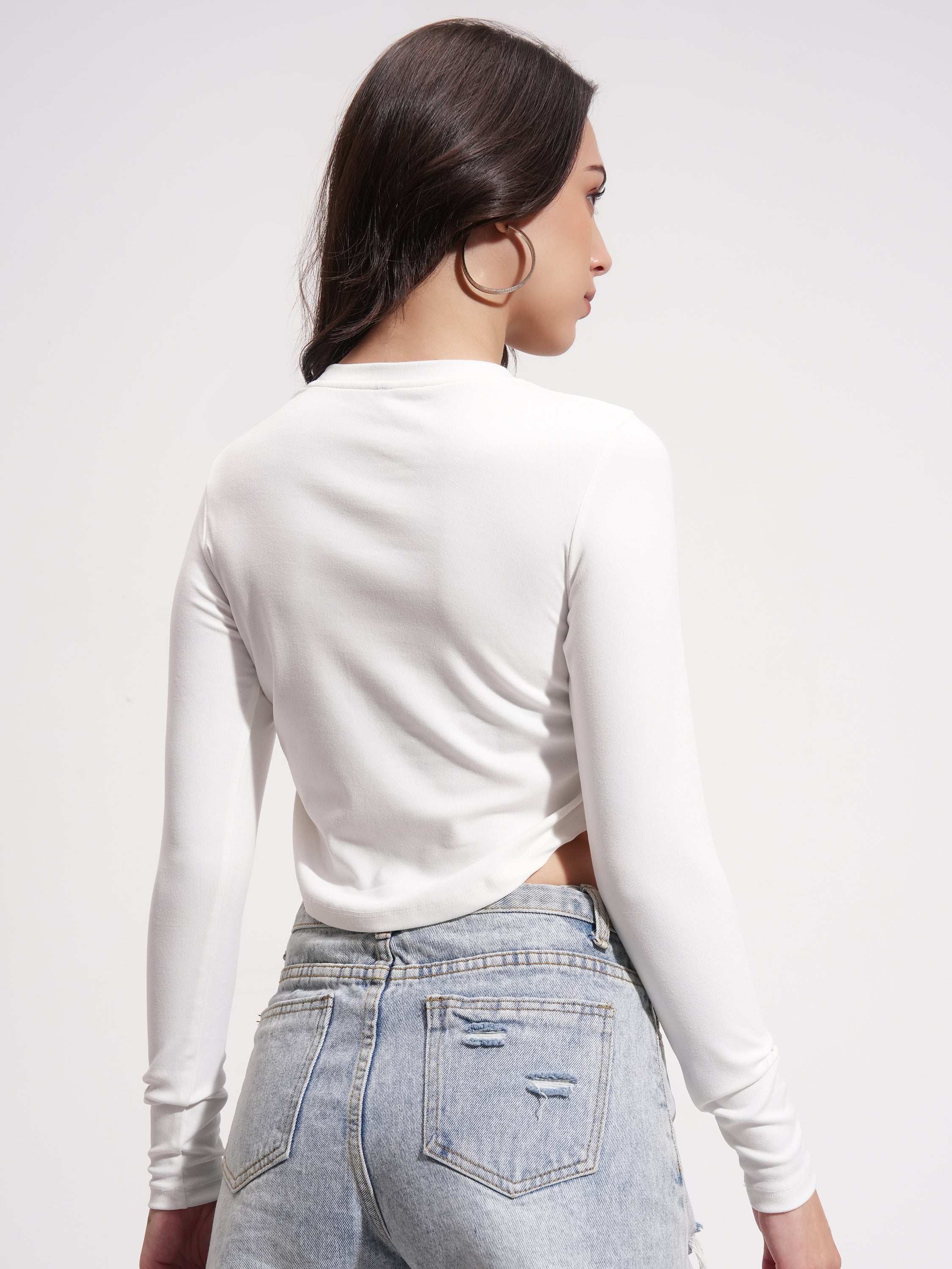 Tokyo Talkies Women White Printed Regular Top - White - Image 3