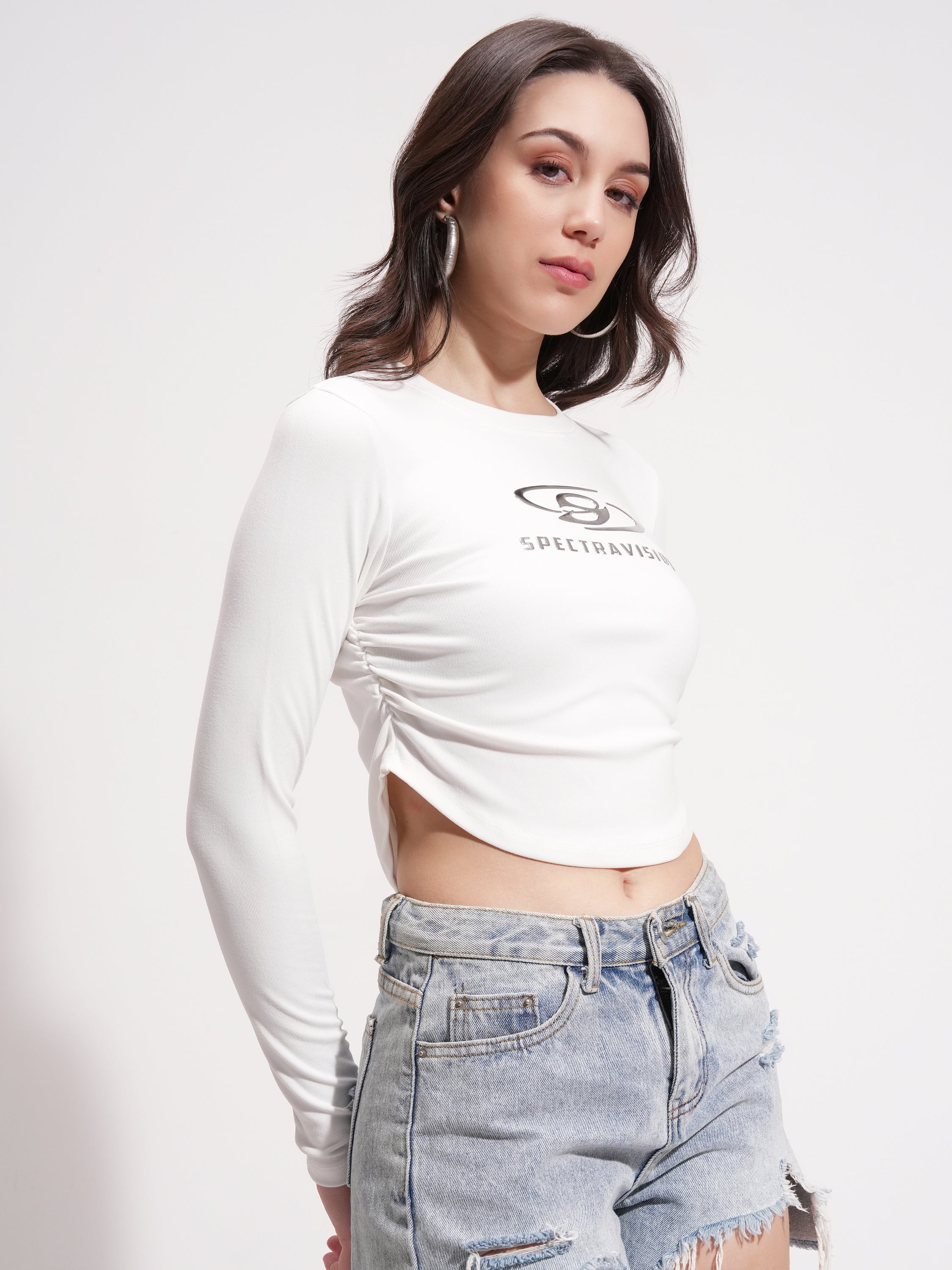 Tokyo Talkies Women White Printed Regular Top - White - Image 6