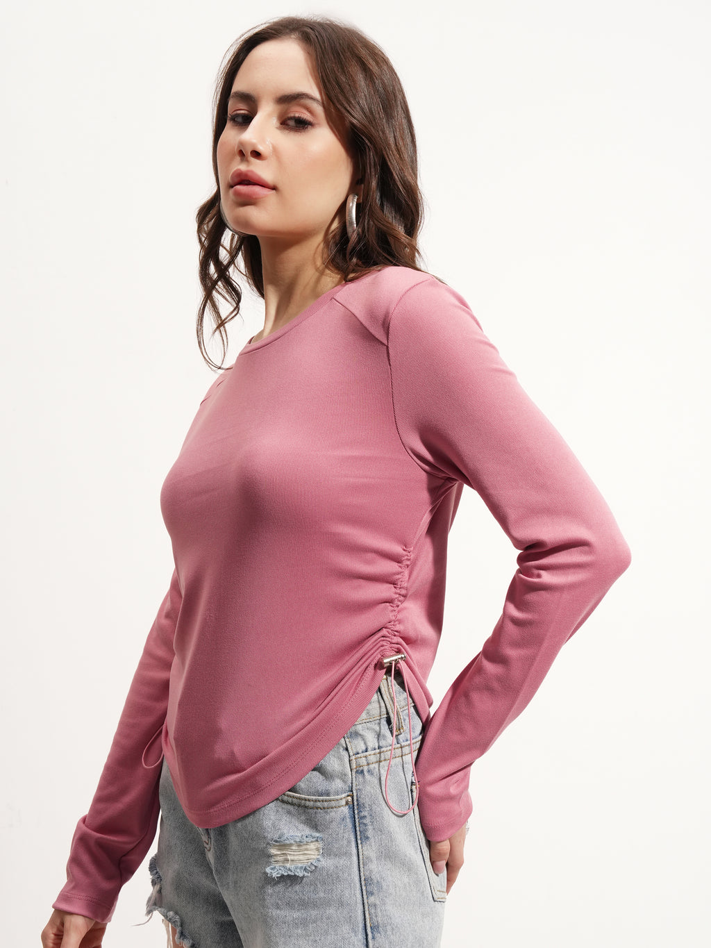 Tokyo Talkies Women Pink Solid Regular Top - Pink - Image 4