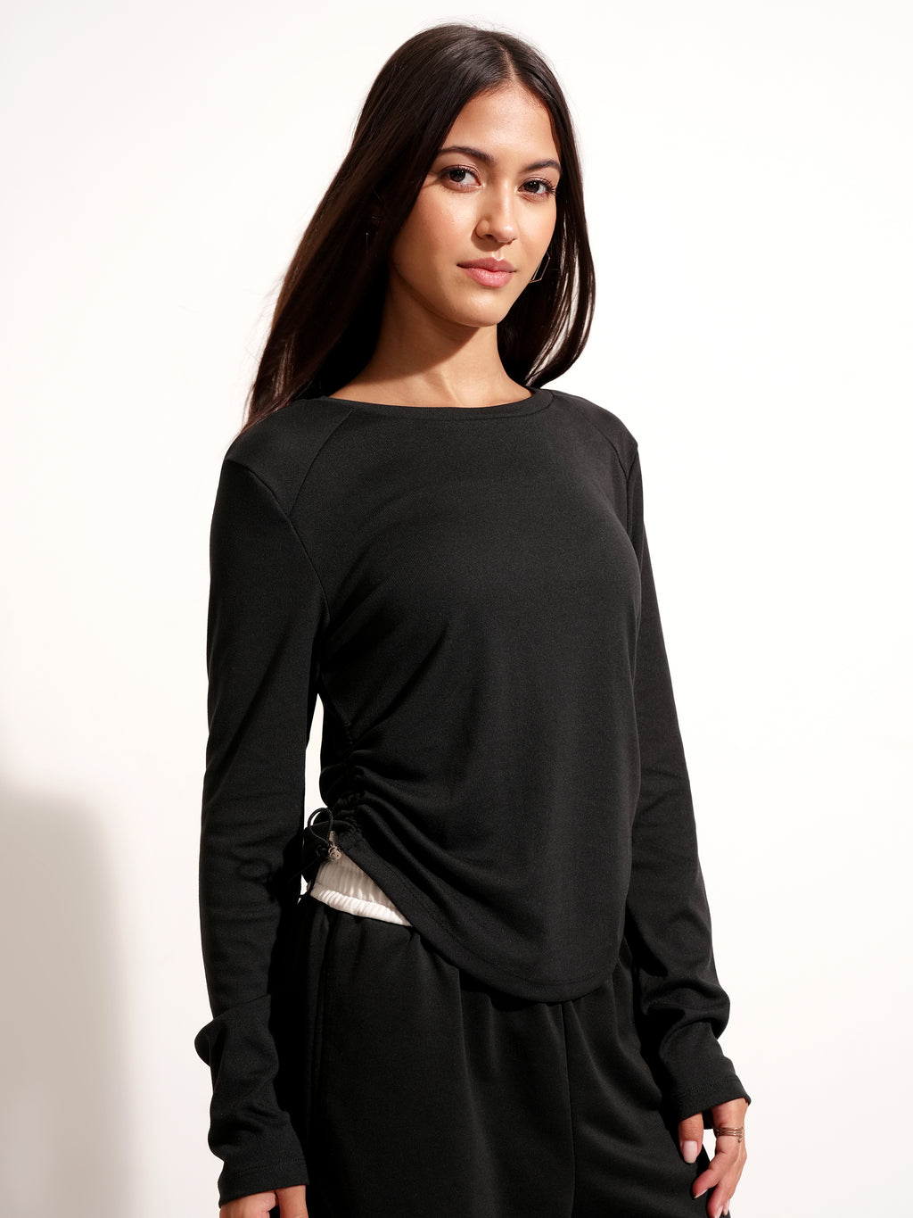 Tokyo Talkies Women Black Solid Regular Top - Black - Image 6