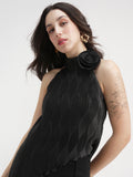 Tokyo Talkies Women Black Solid Regular Top - Black - Image 1