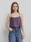 ESPYR By Tokyo Talkies Women Violet Striped Regular Top - Violet - Image 1