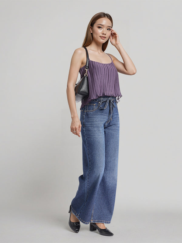ESPYR By Tokyo Talkies Women Violet Striped Regular Top - Violet - Image 2