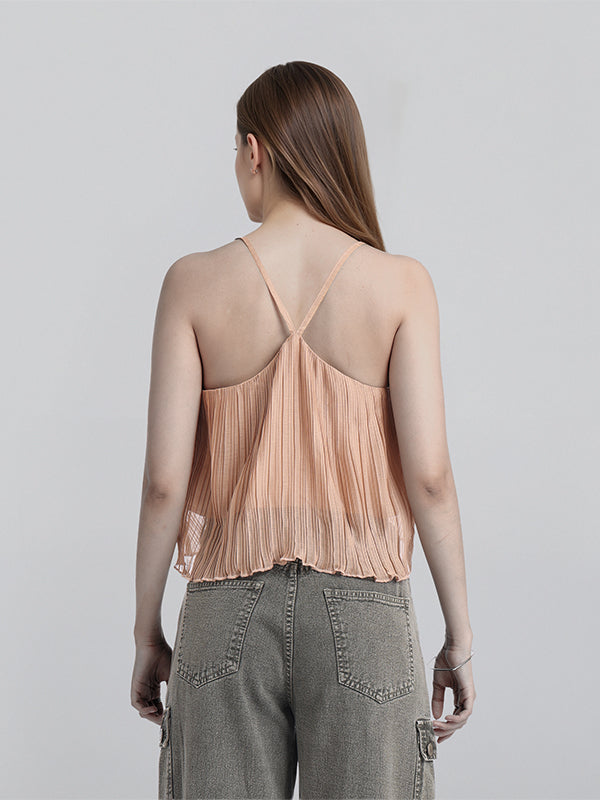 ESPYR By Tokyo Talkies Women Khaki Striped Regular Top - Khaki - Image 3