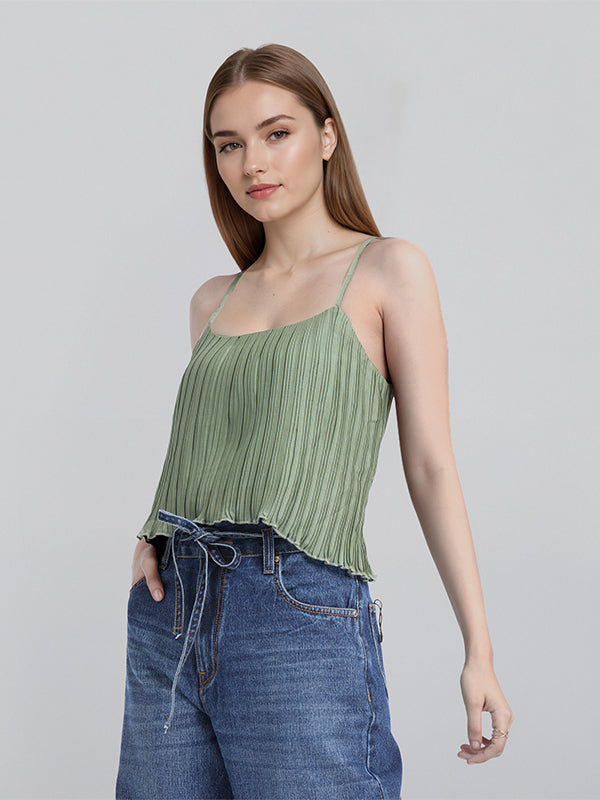 ESPYR By Tokyo Talkies Women Green Striped Regular Top - Green - Image 6