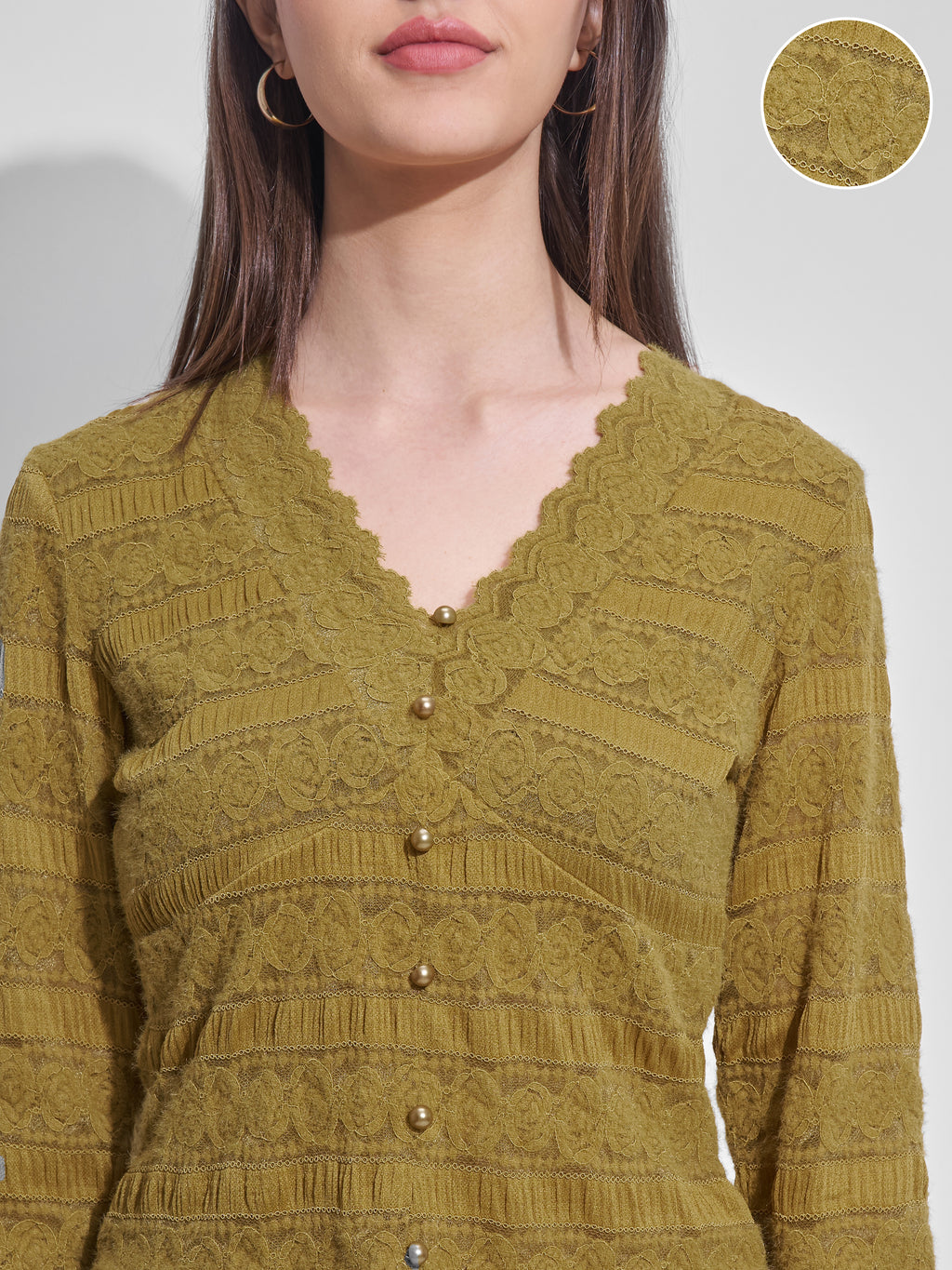 Tokyo Talkies Women Mustard Self Design Regular Top - Mustard - Image 5