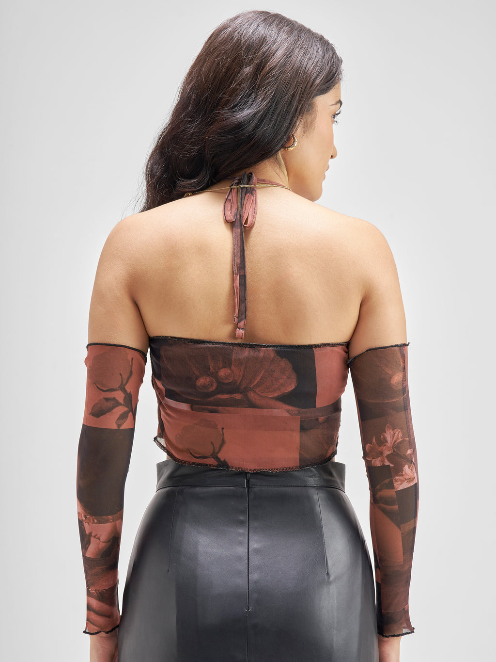 Tokyo Talkies Women Rust Printed Regular Top - Rust - Image 3