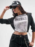 Street By Tokyo Talkies Women Black Printed Regular Top - Black - Image 1