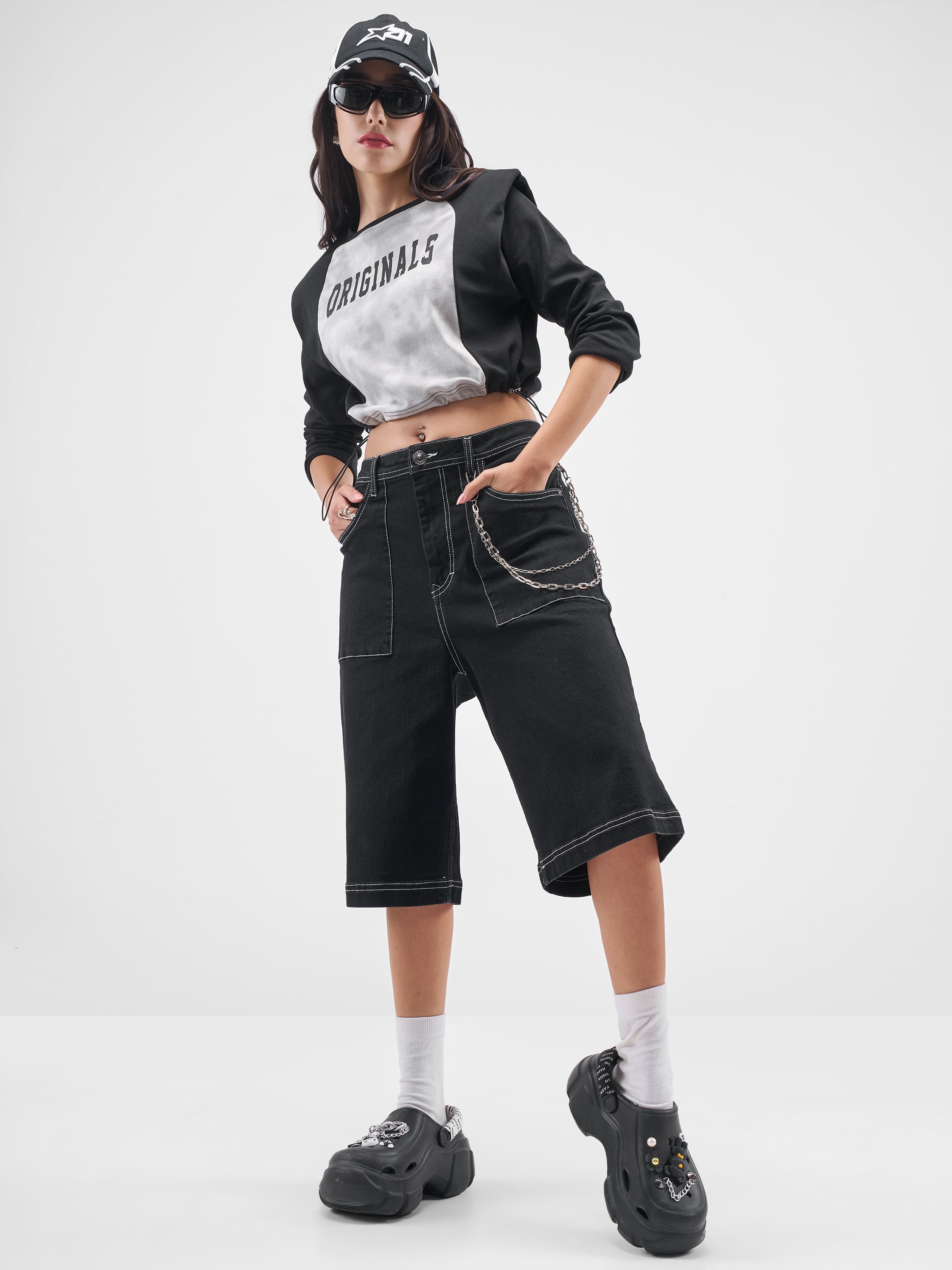 Street By Tokyo Talkies Women Black Printed Regular Top - Black - Image 2