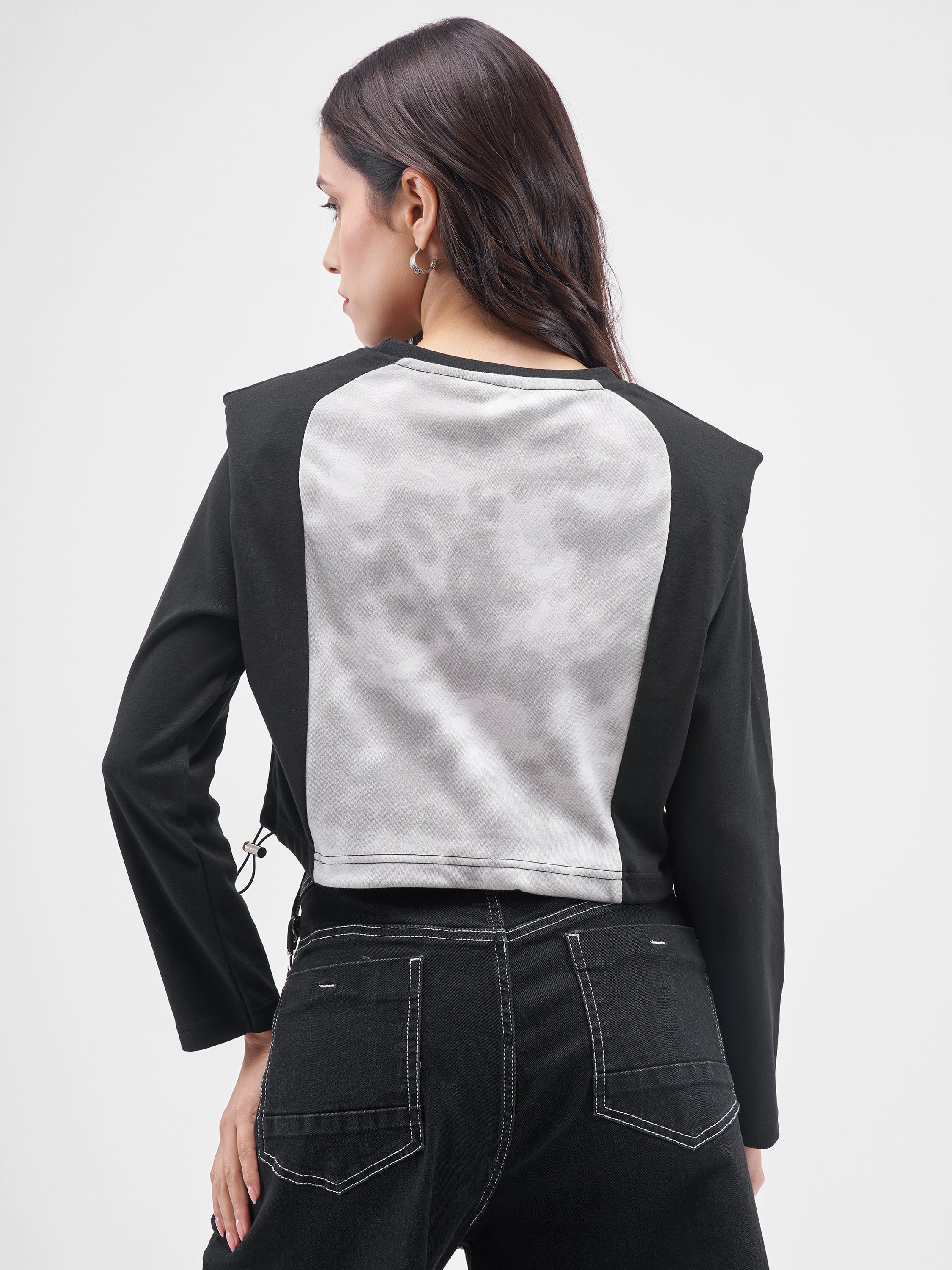 Street By Tokyo Talkies Women Black Printed Regular Top - Black - Image 3