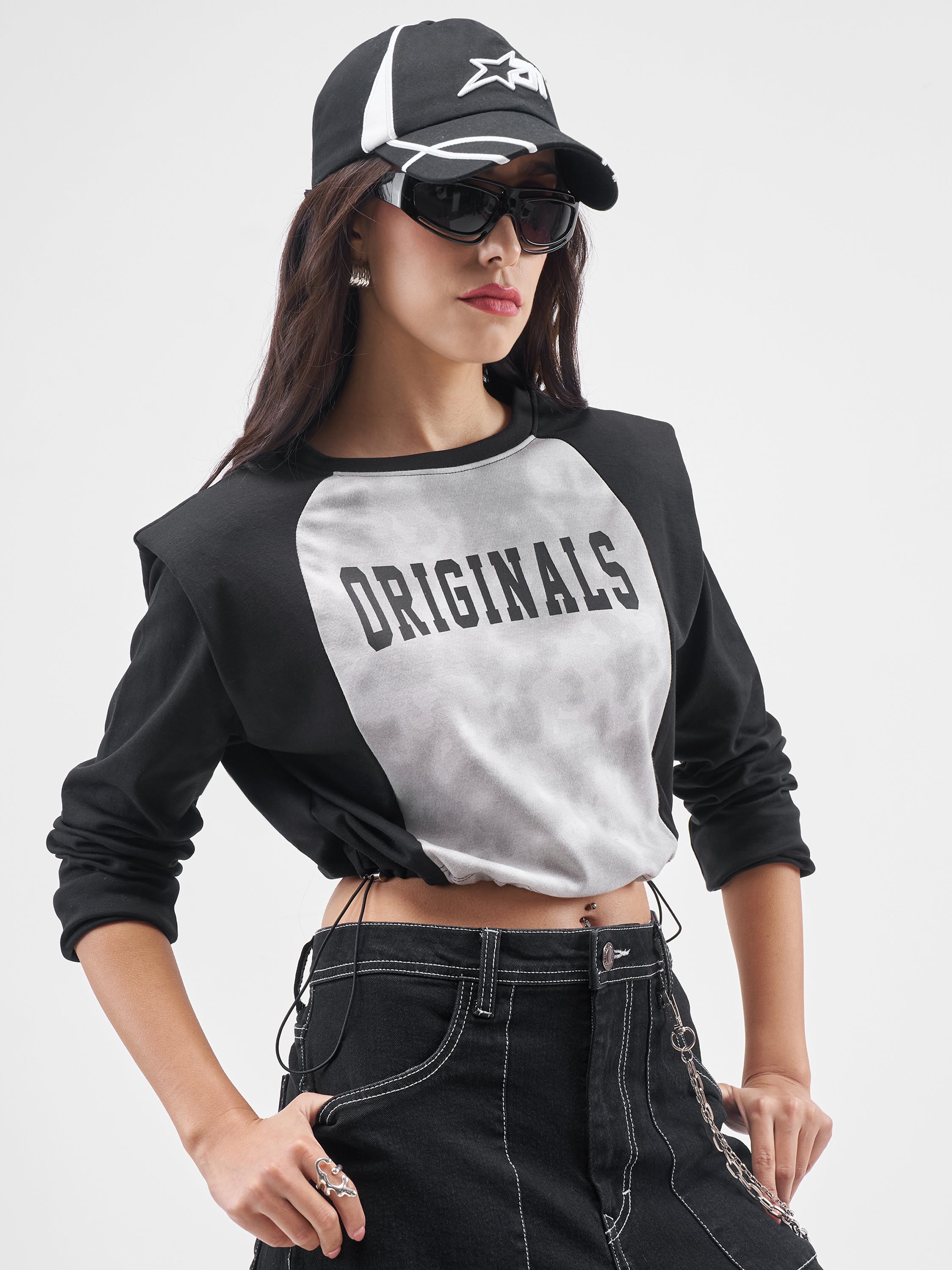 Street By Tokyo Talkies Women Black Printed Regular Top - Black - Image 6