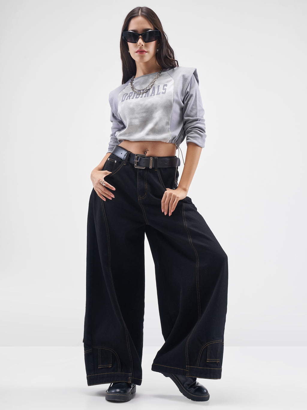 Street By Tokyo Talkies Women Grey Printed Regular Top - Grey - Image 2