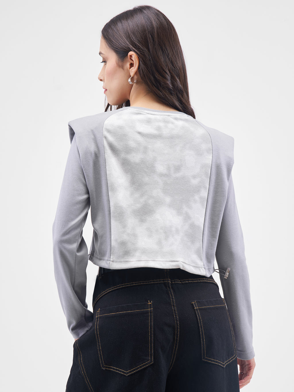 Street By Tokyo Talkies Women Grey Printed Regular Top - Grey - Image 3