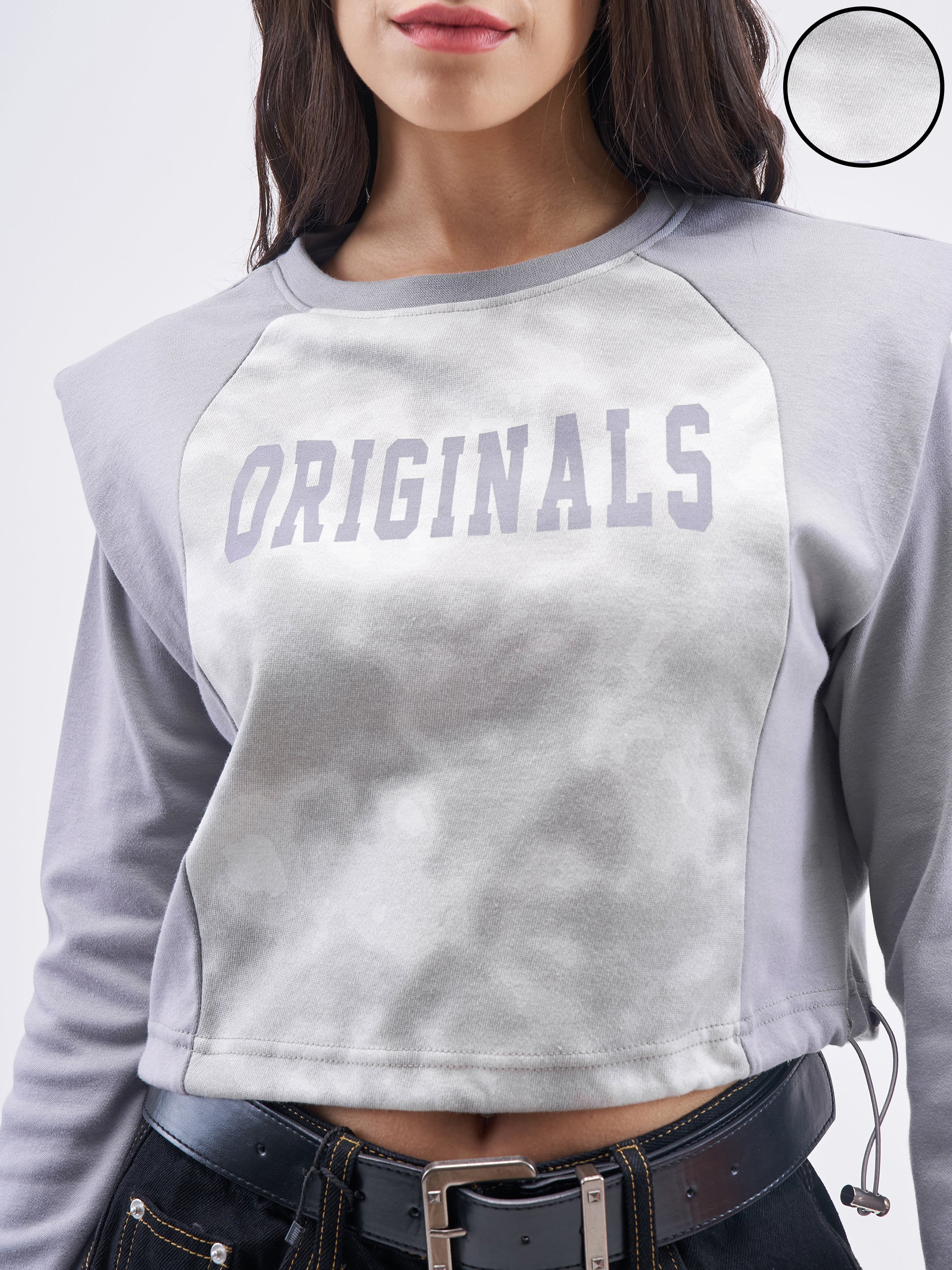Street By Tokyo Talkies Women Grey Printed Regular Top - Grey - Image 5
