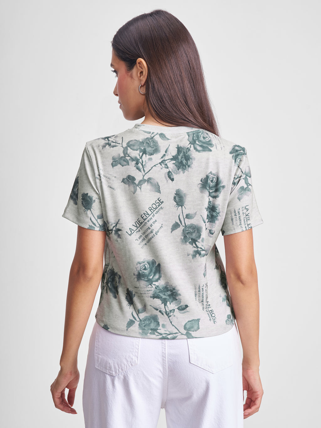 Tokyo Talkies Women Grey Printed Regular Top - Grey - Image 3