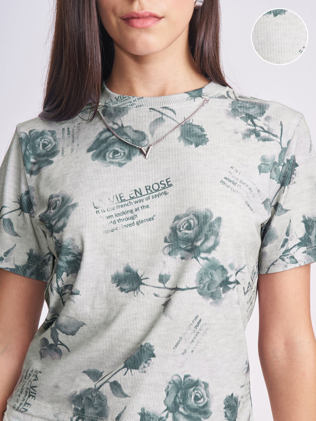 Tokyo Talkies Women Grey Printed Regular Top - Grey - Image 5