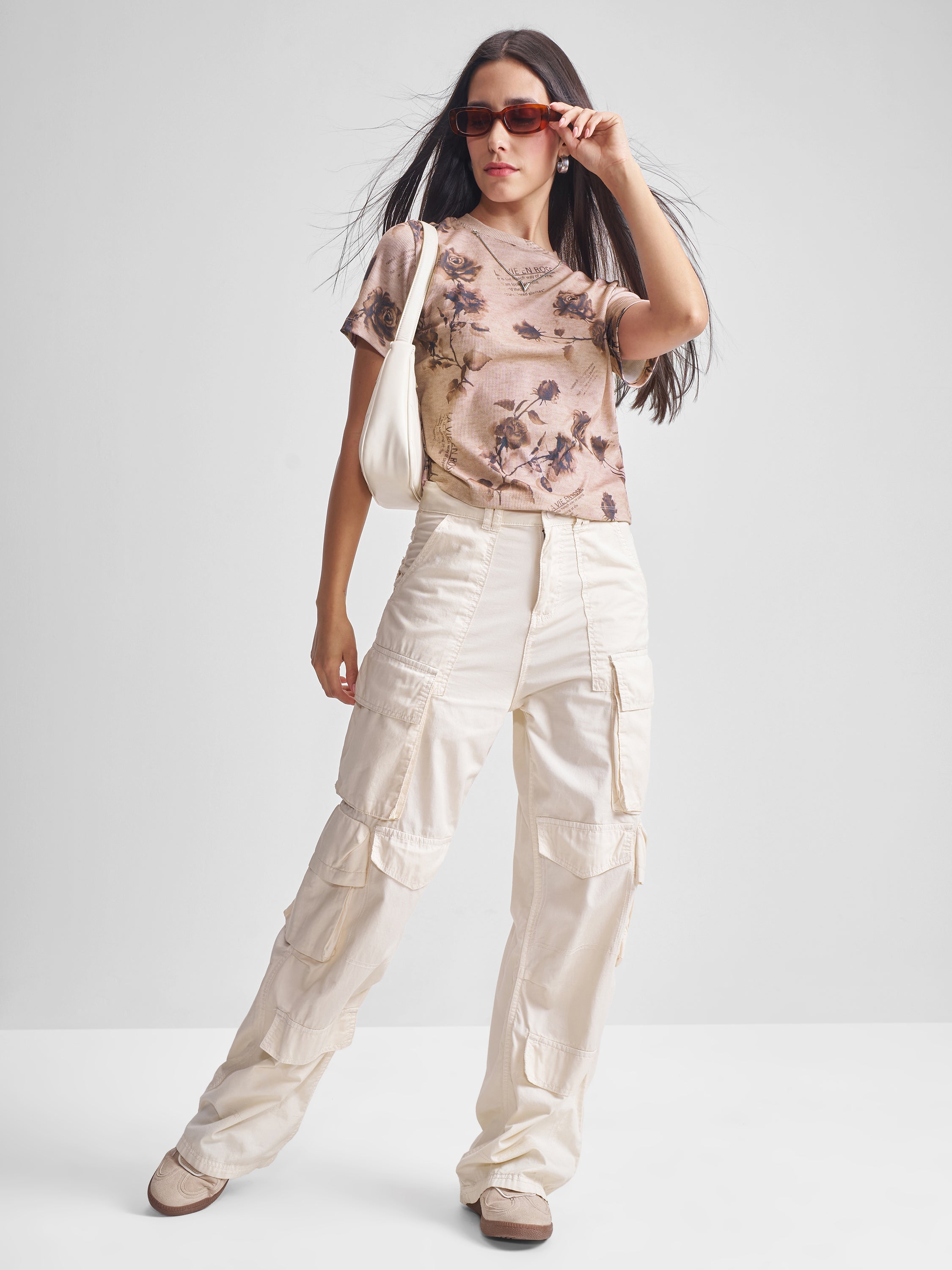 Tokyo Talkies Women Pink Printed Regular Top - Pink - Image 2