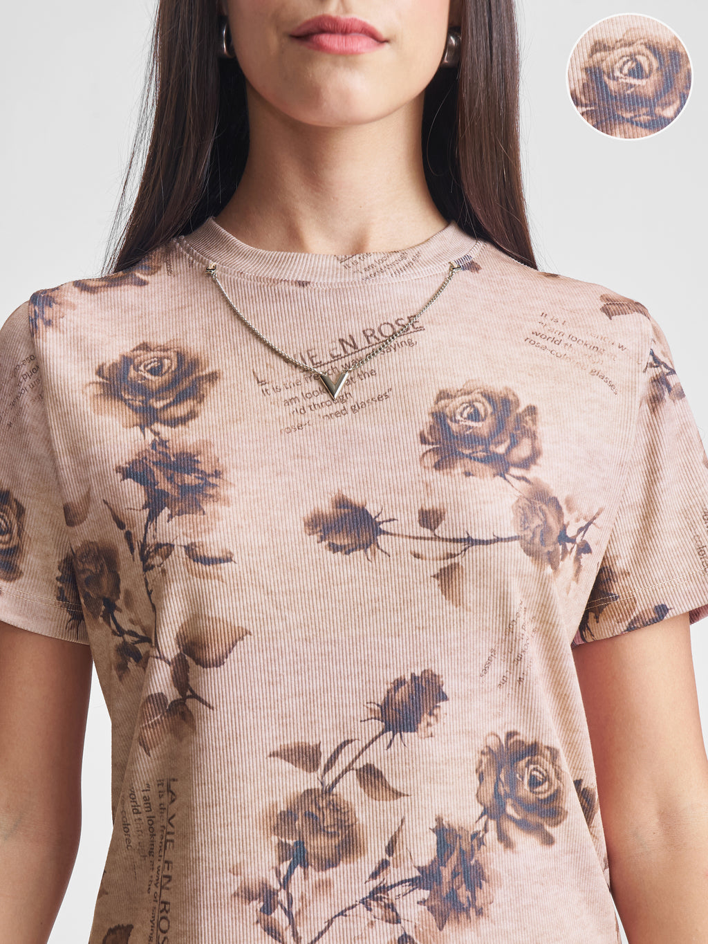 Tokyo Talkies Women Pink Printed Regular Top - Pink - Image 5