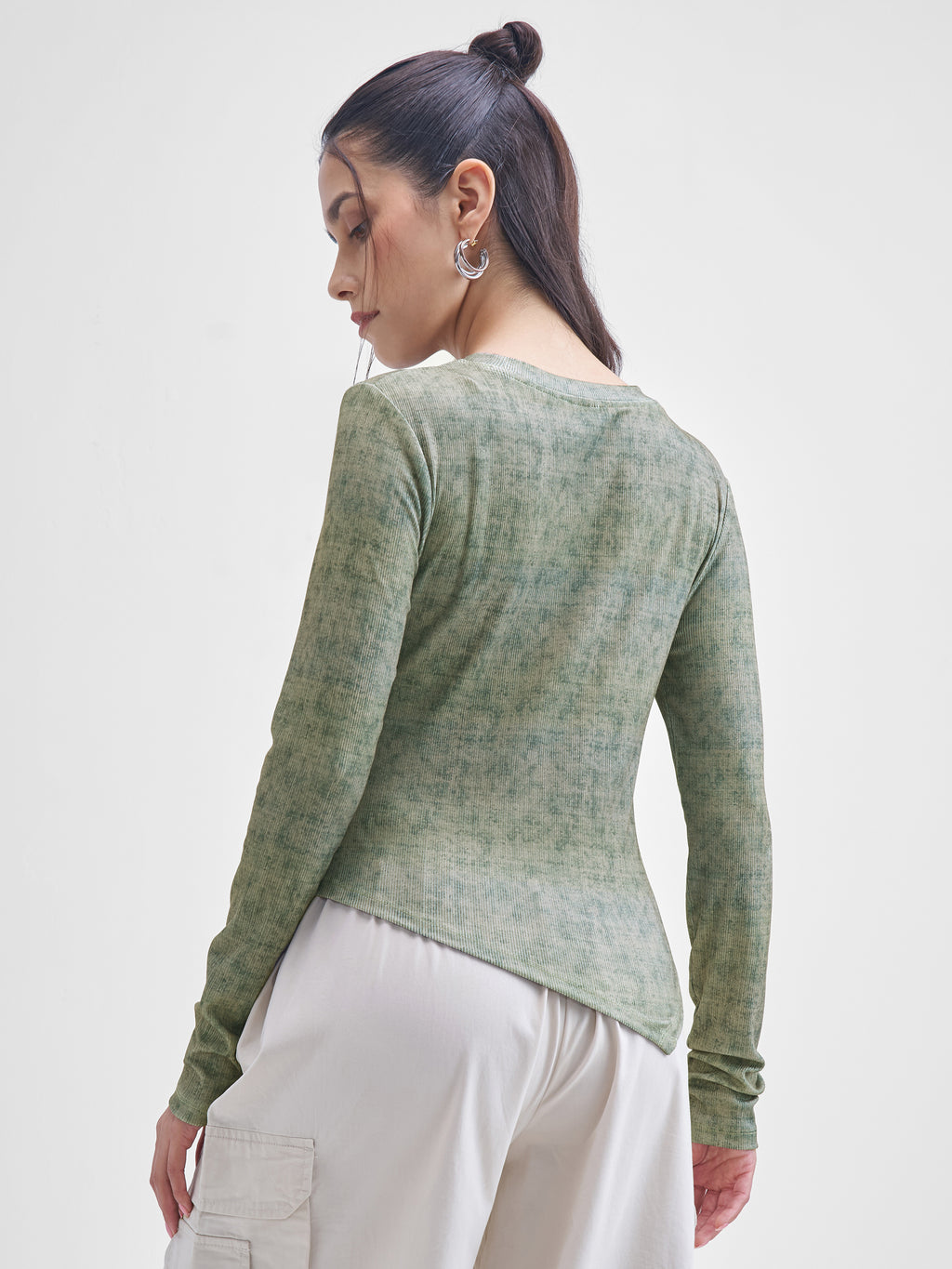 Street By Tokyo Talkies Women Olive Solid Shirt Style Top - Olive - Image 3