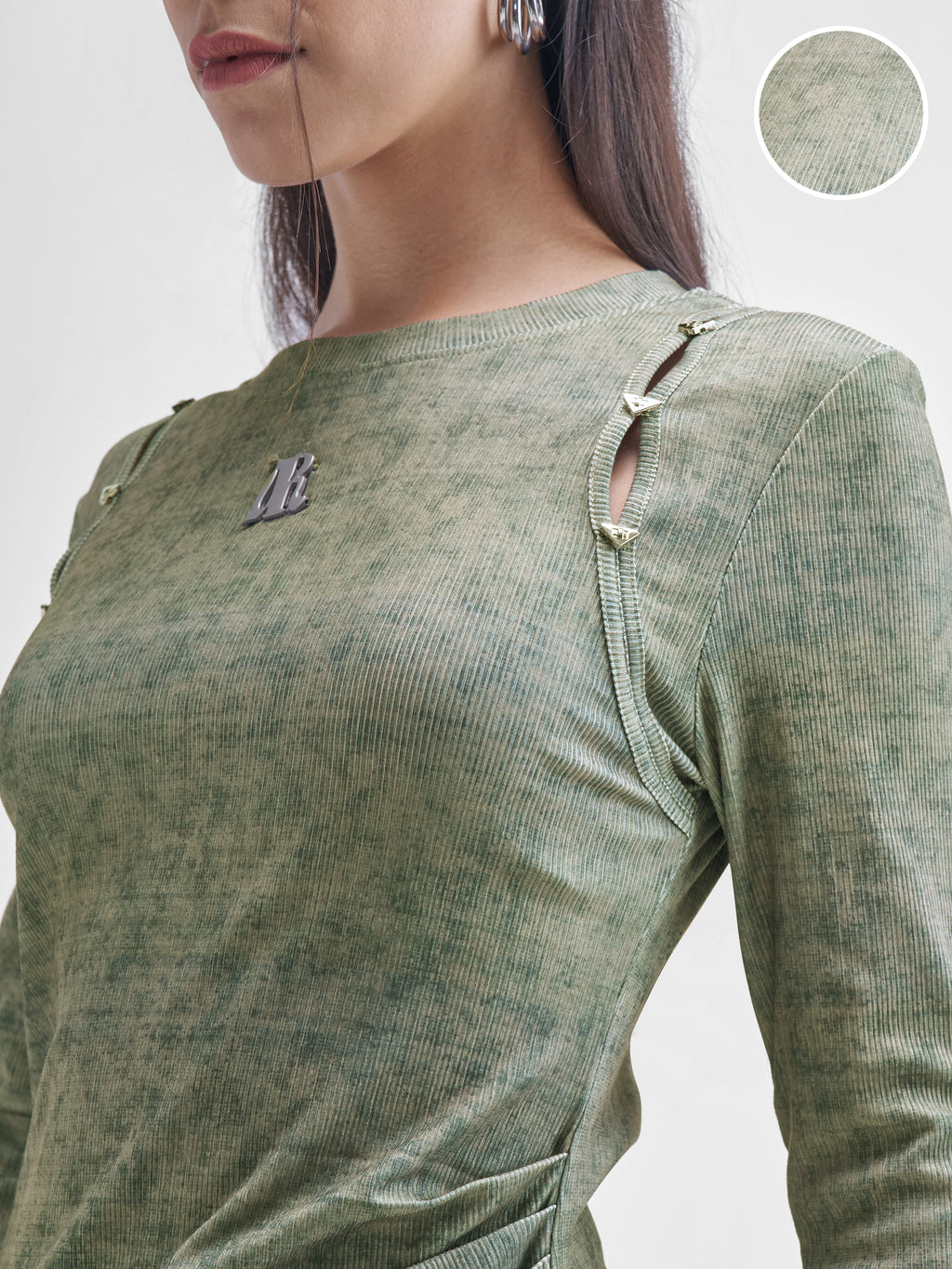 Street By Tokyo Talkies Women Olive Solid Shirt Style Top - Olive - Image 5