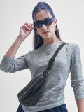 Street By Tokyo Talkies Women Grey Printed Shirt Style Top - Grey - Image 1