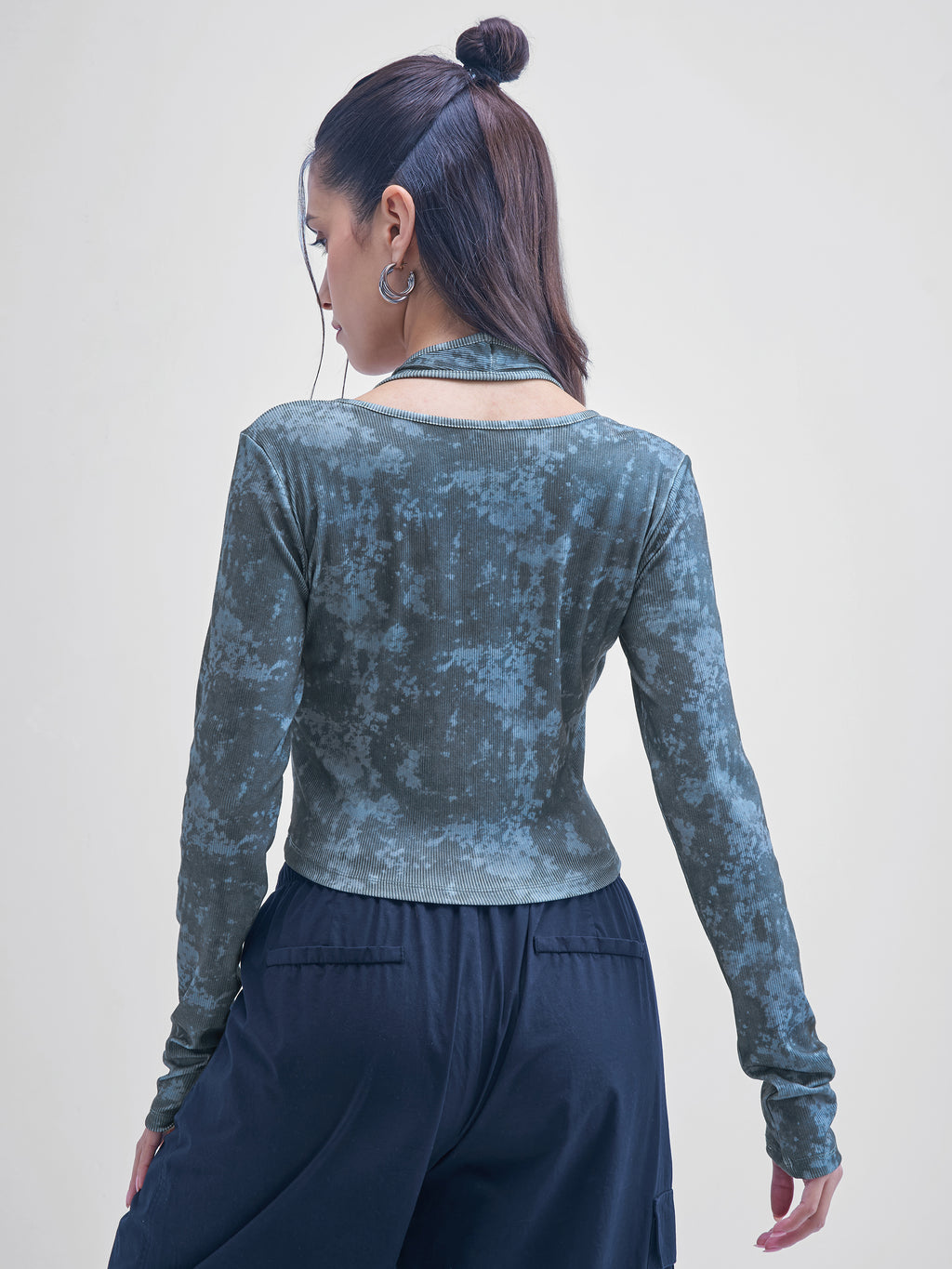 Street By Tokyo Talkies Women Black Printed Shirt Style Top - Black - Image 3
