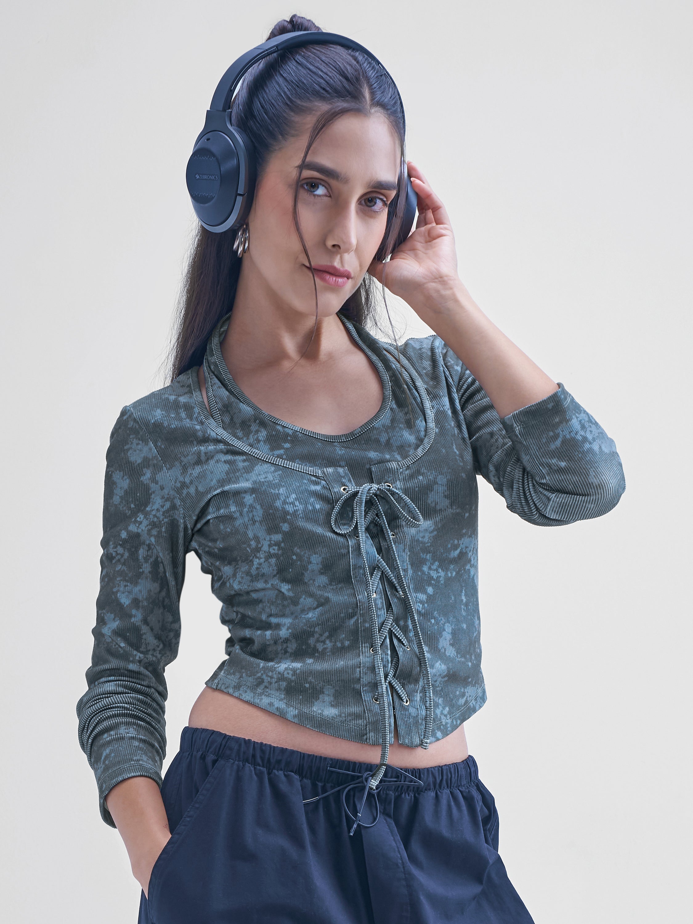 Street By Tokyo Talkies Women Black Printed Shirt Style Top - Black - Image 6
