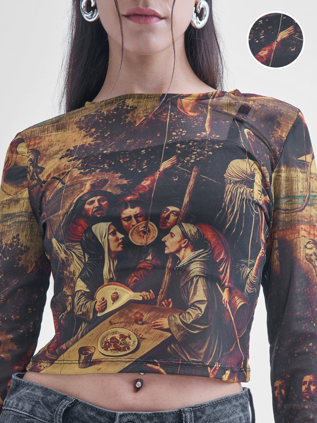 Street By Tokyo Talkies Women Black Printed Shirt Style Top - Black - Image 5