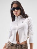 Street By Tokyo Talkies Women Off White Solid Shirt Style Top - Off White - Image 1