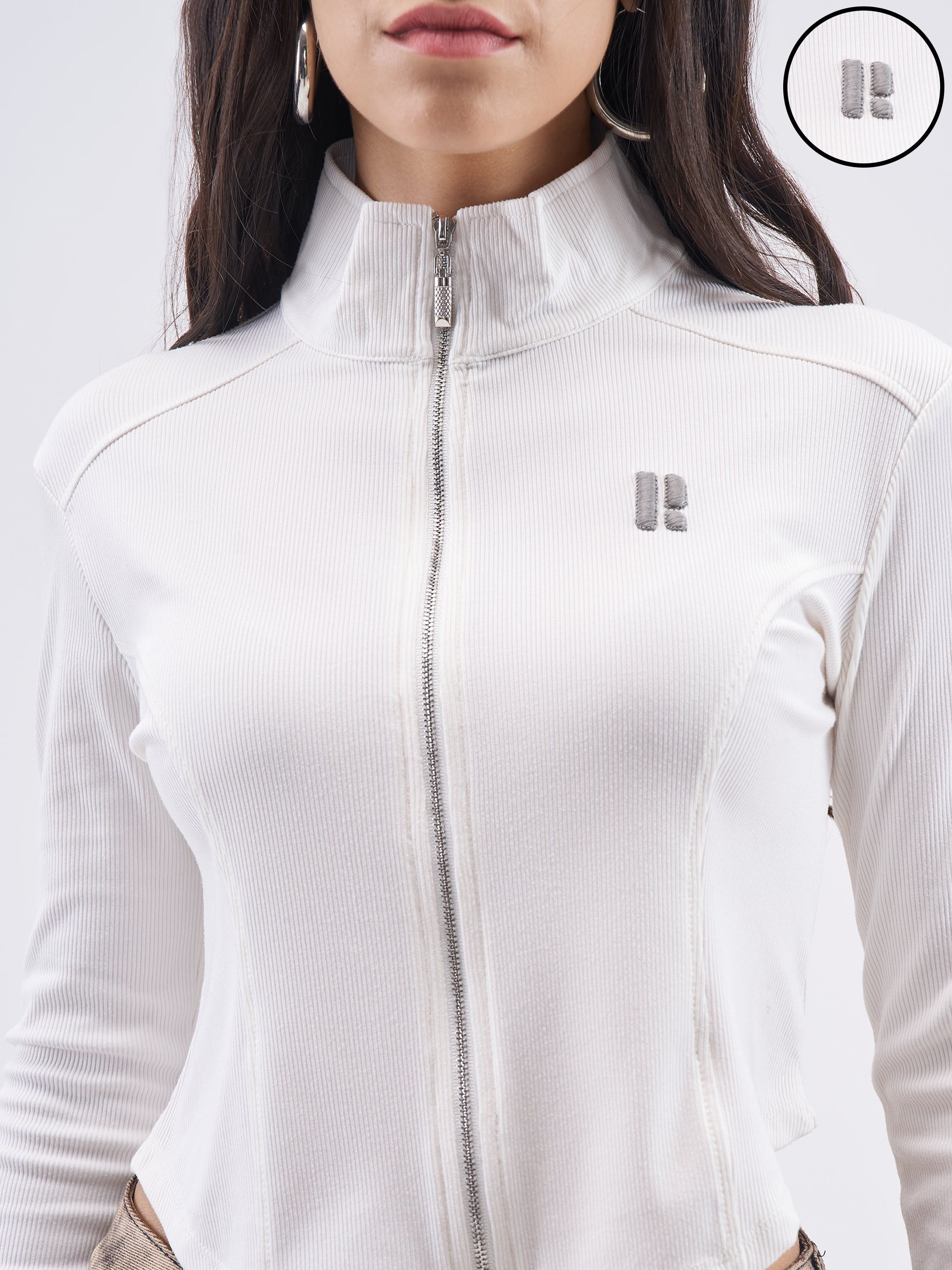 Street By Tokyo Talkies Women Off White Solid Shirt Style Top - Off White - Image 5