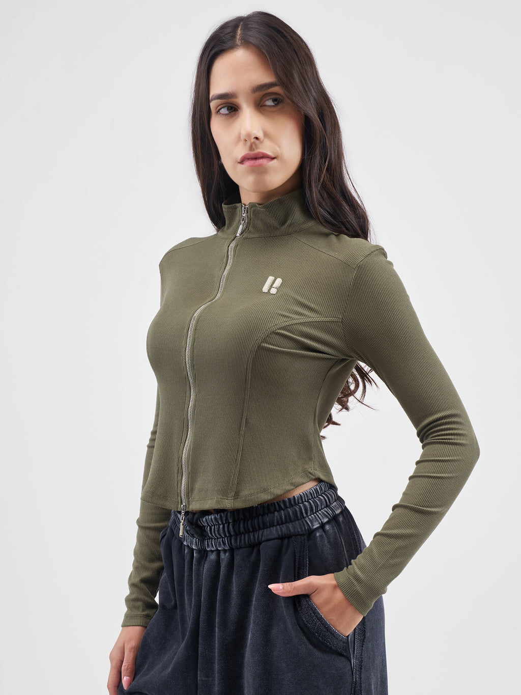 Street By Tokyo Talkies Women Olive Solid Shirt Style Top - Olive - Image 4