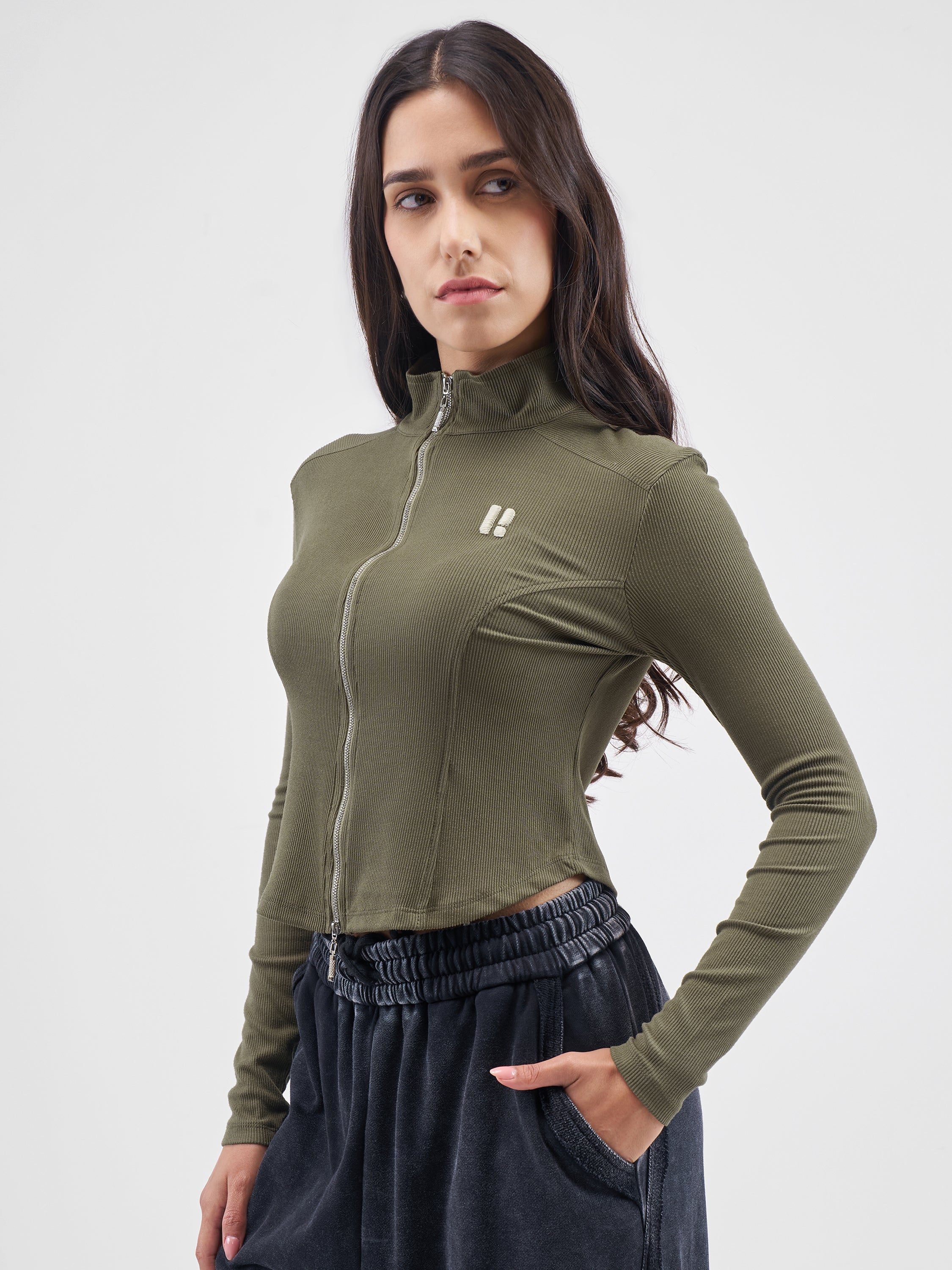Street By Tokyo Talkies Women Olive Solid Shirt Style Top - Olive - Image 4