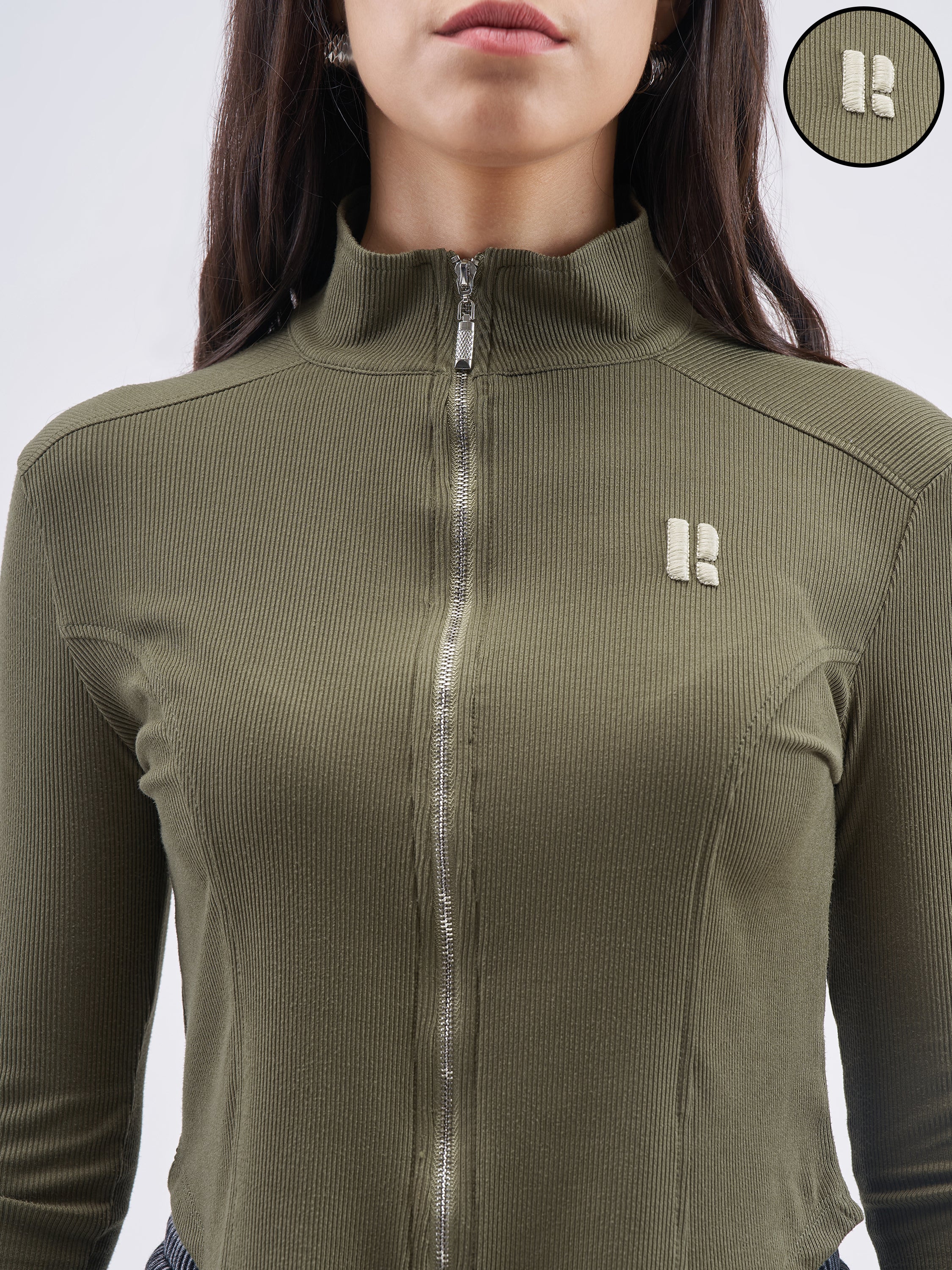 Street By Tokyo Talkies Women Olive Solid Shirt Style Top - Olive - Image 5
