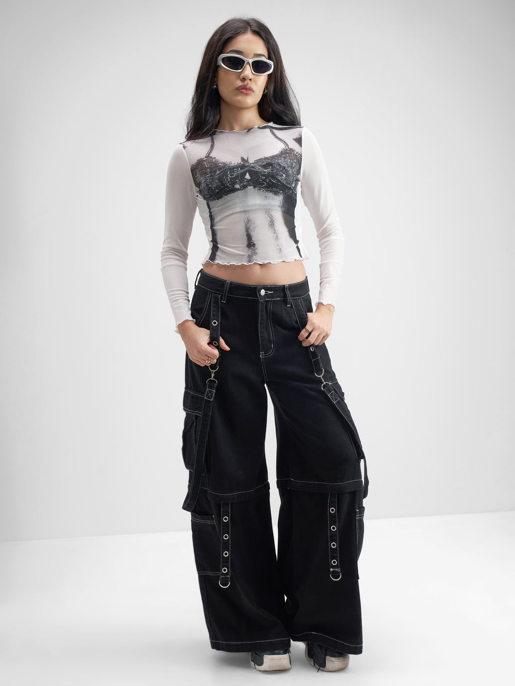 Tokyo Talkies Women Off White Printed Regular Top - Off White - Image 2