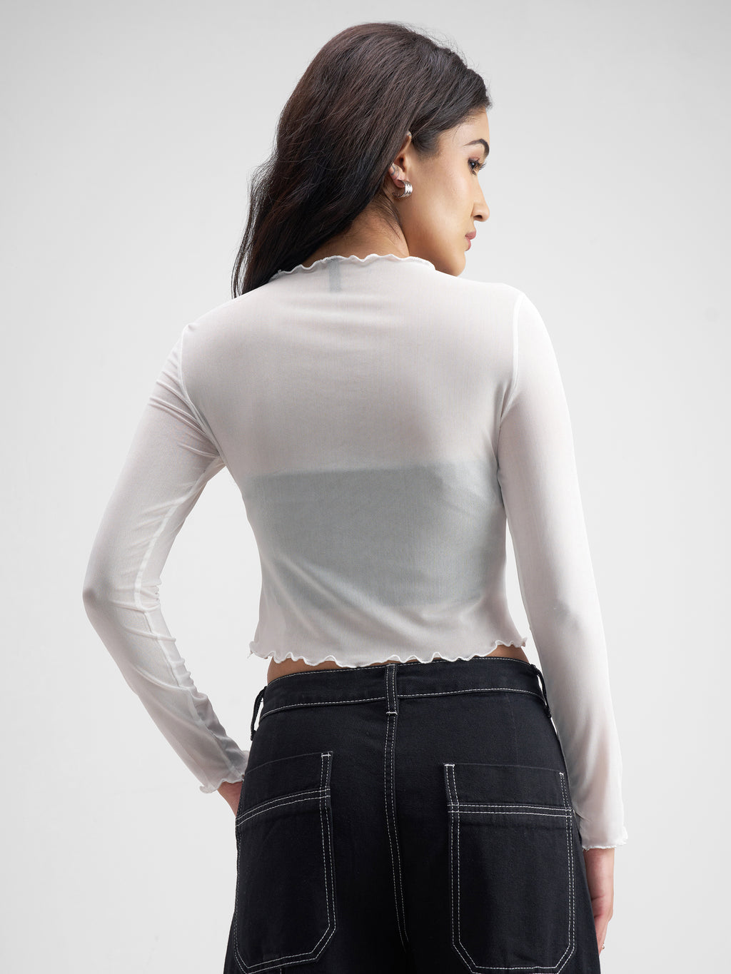 Tokyo Talkies Women Off White Printed Regular Top - Off White - Image 3