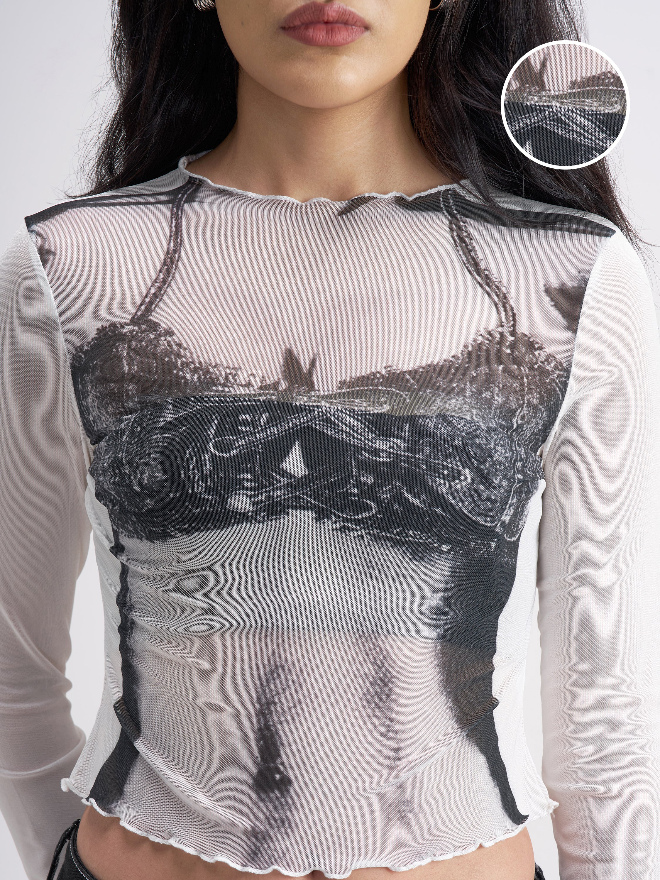 Tokyo Talkies Women Off White Printed Regular Top - Off White - Image 5