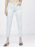 Tokyo Talkies Womens Sky Blue Taperd Fit Trouser - Blue - Image 1